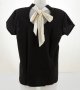 Черна дамска блуза с панделка марка 1st Somnium, снимка 2