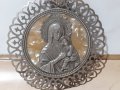 Панагия богородица медальон икона религия метална, снимка 3