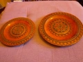 Дървена чиния с медни нишки фи 125 и 145 мм нови, снимка 3