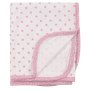 Одеяло за кошара Pink Stars, Памук, Екрю/ розово, 90x80 см, снимка 1 - Спални чували за бебета и деца - 40729847
