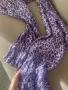 Лилав леопард шал коприна & вискоза, снимка 2