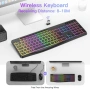 TECURS WK007 Wireless Keyboard – Безжична клавиатура с подсветка, водоустойчива, снимка 5
