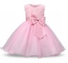 Светло розова бебешка детска официална празнична обемна рокля с пандела кръщене, снимка 1 - Бебешки рокли - 26241941