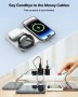 Сгъваема безжична зарядна станция, 3 в 1 съвместима с iPhone, iWatch и AirPods, снимка 4