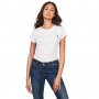 G STAR RAW Оригинална дамска тениска Бял, снимка 1 - Тениски - 32954744