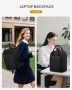 LOVEVOOK модерна дамска раница за лаптоп 15,6 инча, водоустойчива, черна, снимка 2