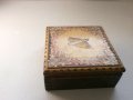 Стара  Дървена Табакера, Дървена  Кутия с Пирограф , снимка 3