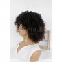 Средна дължина къдрава афро стил тъмнокестенява перука Рона, снимка 5
