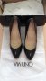 Дамски елегантни черни обувки с тънак ток VIA UNO, снимка 1