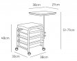 Козметичен стол - табуретка за маникюр/педикюр Olson - 38 х 33х 51/77 см, снимка 7