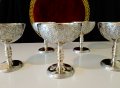 Посребрен сервиз чаши за вино,шампанско 2 бр. , снимка 4