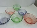 стари стъклени купички цветно стъкло, снимка 6
