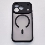 iPhone 17 Pro кейс MagSafe матов черен полупрозрачен, снимка 3