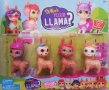 LLama Лама 4 бр пластмасови фигурки играчки за игра и украса на торта, снимка 1 - Фигурки - 26345144