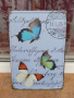 Метална табела пеперуди цветни летят животни свят пеперудки, снимка 1 - Декорация за дома - 44866480