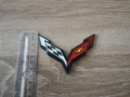 Chevrolet Corvette емблема черно с бяло, снимка 6