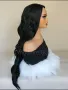 Черна перука без бретон на къдрици, снимка 5