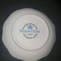 Рядка находка Изключително красива Винтаж Fenton Ltd мини чинийка от Китайски фин костен порцелан, снимка 2 - Антикварни и старинни предмети - 43518941