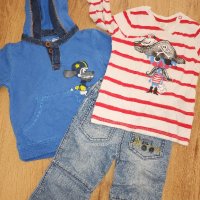 дънки и блузки h&m 86 размер, снимка 4 - Комплекти за бебе - 43682411