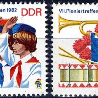 Германия ГДР 1982 - пионери MNH, снимка 1 - Филателия - 43569097