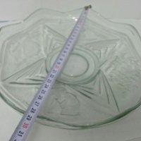 Стъклен поднос фруктиера  чиния плато ордьовър  купа , снимка 2 - Антикварни и старинни предмети - 27163064