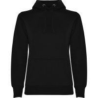 Нов дамски суичър в черен цвят с джоб тип кенгуру , снимка 1 - Суичъри - 44042026