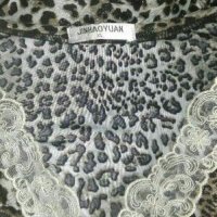Еластична  блуза със златисто 👚🍀М/L, L👚🍀арт.1026, снимка 3 - Блузи с дълъг ръкав и пуловери - 29065950
