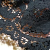 НОВА! Twinset Lace Black Dress Luxury Exclusive Collection Дамска Дантелена Рокля Размер 38, снимка 4 - Рокли - 32885010