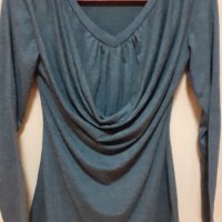 Дамска сива туника / блуза, снимка 1 - Блузи с дълъг ръкав и пуловери - 22590289