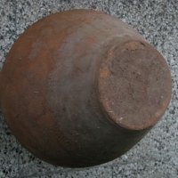 Стара керамична делва амфора с капак, снимка 6 - Антикварни и старинни предмети - 35028367