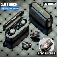 Безжични bluetooth 5.0 слушалки F9+ -5С , черни, снимка 4 - Слушалки, hands-free - 33388116