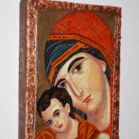 Света Богородица с Младенеца, снимка 6 - Икони - 26703156