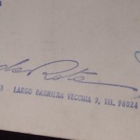 Стара картичка на ATTILIO PLANINSE с автограф надписана за ЦЕНИТЕЛИ 41616, снимка 6 - Колекции - 43096699