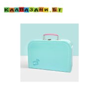 Куфарче с паспорт за плюшени играчки 23 см, тюркоаз 6397, снимка 1 - Плюшени играчки - 42937019