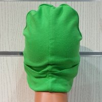 Нова зимна шапка с подгъв в неонов зелен цвят, снимка 5 - Шапки - 39325538
