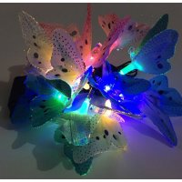 🦋 Верига от LED лампички за градината с пеперуди, снимка 2 - Лед осветление - 43183934