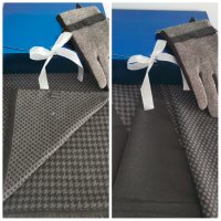 Комплект мъжки шал от кашмир и вълнени ръкавици в луксозна кутия, снимка 3 - Шалове - 38272367