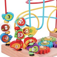 Образователна игра, 21x15.5x21 см, Дървена основа с цветни топчета, 3+ год, снимка 2 - Игри и пъзели - 40289421