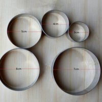5 бр кръг кръга кръгове рингове метални форми резци за тесто сладки бисквитки резец форма, снимка 1 - Форми - 33126715