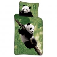 Детски спален комплект Panda, 100% памук, 100 × 140 см, снимка 1 - Спално бельо и завивки - 40242624