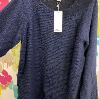 S.Oliver ново тъмно син дамски пуловер 46 размер