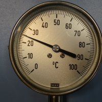 биметален термометър Wika thermometer ф100mm, 0/+100°C, -10/+150°C, L-400-500mm, снимка 3 - Резервни части за машини - 37104512