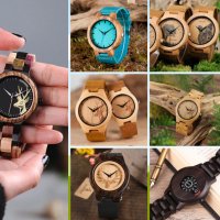 Оригинален, ръчно изработен дървен часовник, Модел P14-2 / P14-3, снимка 9 - Луксозни - 26818556