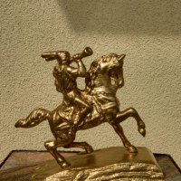 Руска, метална скулптура "Ловна сцена ", снимка 4 - Статуетки - 36611081