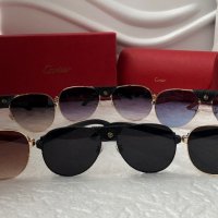 Cartier 2022 мъжки слънчеви очила с кожа, снимка 10 - Слънчеви и диоптрични очила - 37441185