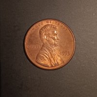1 цент САЩ  1993 Линкълн , снимка 2 - Нумизматика и бонистика - 43532451