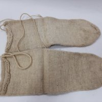 Чорапи вълнени ръчно плетени, нови с връзки, етника(16.4), снимка 5 - Антикварни и старинни предмети - 43557892