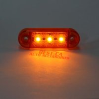 3 LED мини оранжеви габаритни светлини габаритни светлини 12V 24V подходящи за ремаркета, камиони, снимка 4 - Аксесоари и консумативи - 43967168