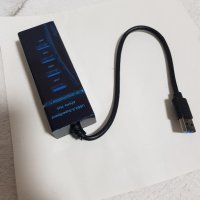 USB hub с четири порта USB 3 за компютър, снимка 1 - Други - 42950110