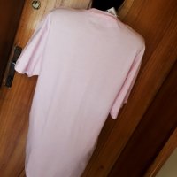 Нова светло розова тениска тип туника ХЛ, снимка 2 - Тениски - 33375177